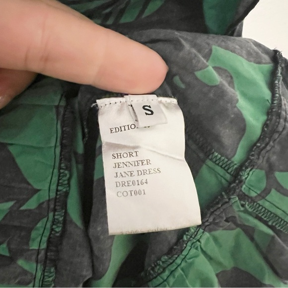 La Double J Jennifer Jane Tiered A-line Mini Dress Green Black Womens Small S - Picture 7 of 10